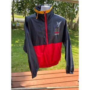 Xerox Worldwide Partner Olympic Windbreaker Jacket Medium Men's Zippered Hood